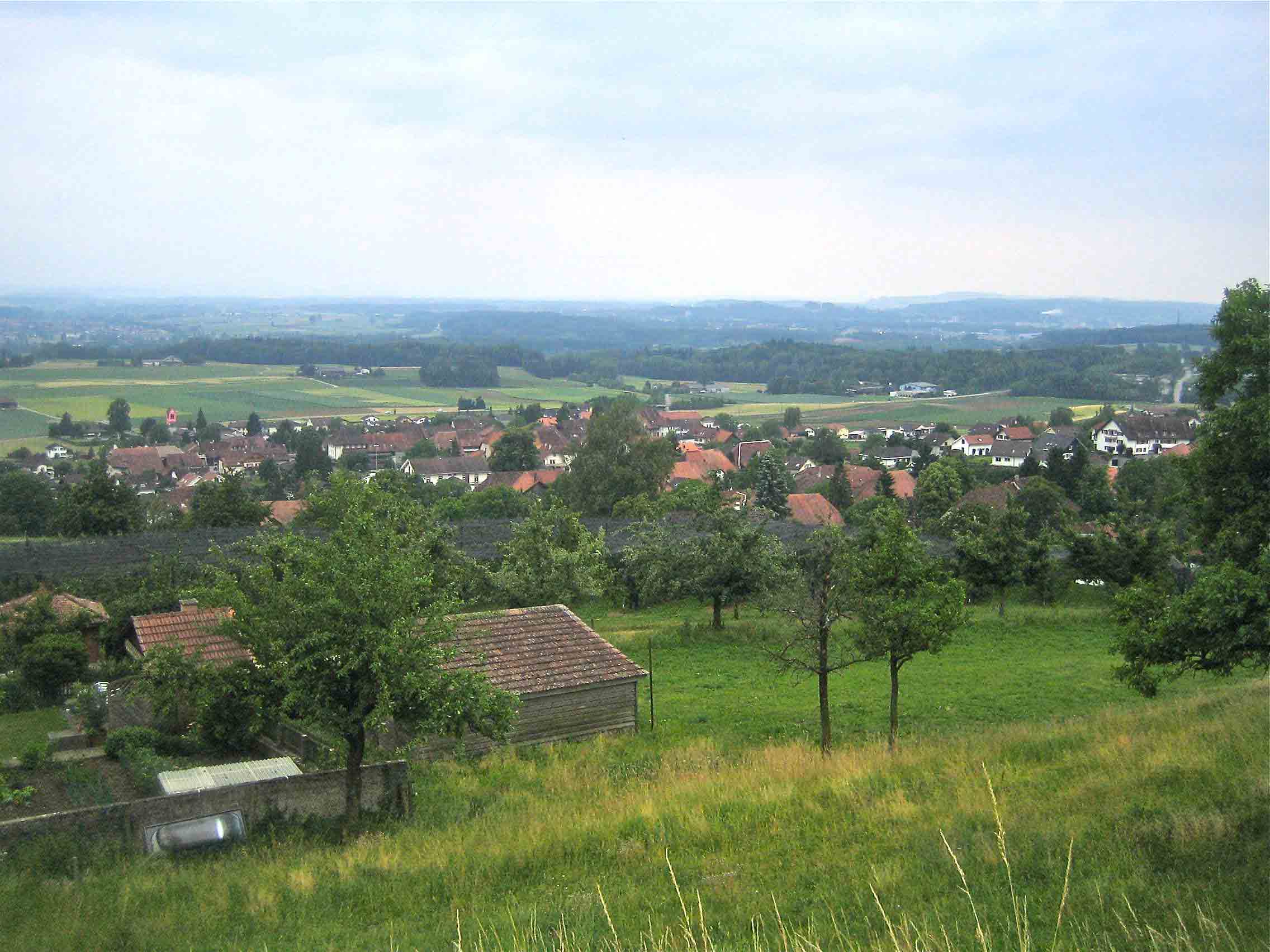 Blick vom Gerberhof auf Attiswil