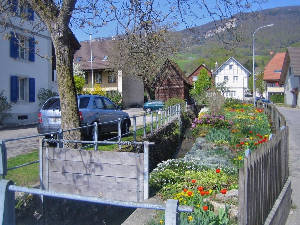 Oberbipp, malerische Stelle am Dorfbach