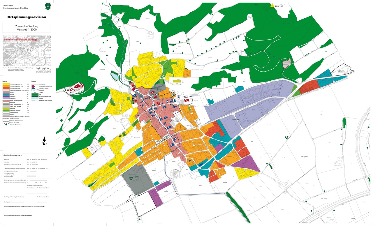 4538 Oberbipp: Zonenplan Siedlung (2012)