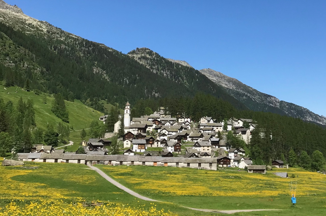 Gurin im Frühling (Bosco Gurin TI)