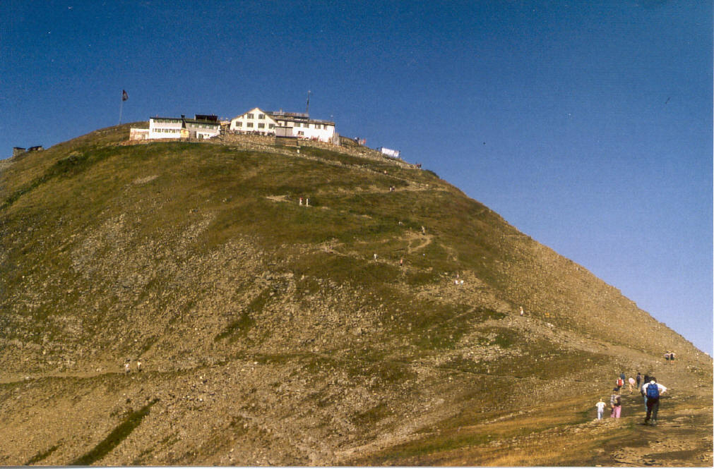 Aufstieg zum Faulhorn, Blick zum Hotel